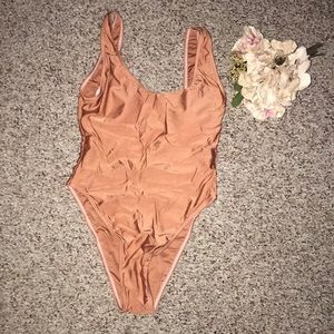 High Cut Backless Swimsuit